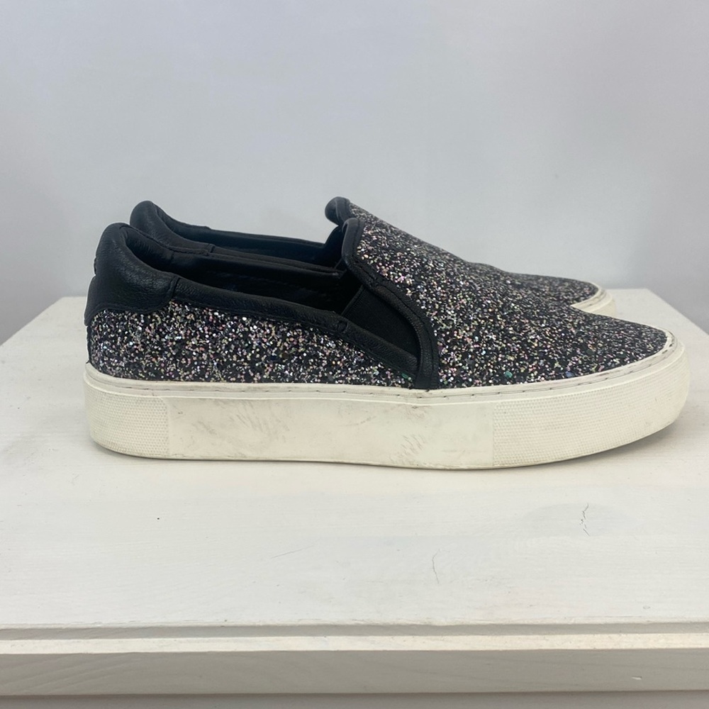 Ugg Black Glitter Jass Chunky Slip-On Shoe Sneaker